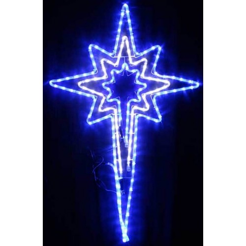Nativity Star LED Christmas Motif Rope Lights (Blue White Blue)